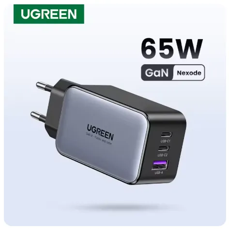 UGREEN 65W GaN 퀵 차지 4.0 3.0 타입 C PD 고속 충전기