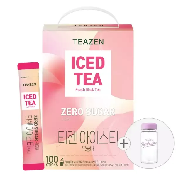 티젠 제로슈가 아이스티 복숭아 100T+보틀