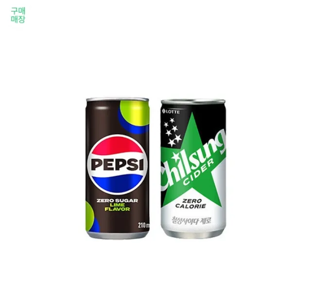 펩시제로 210ml 30캔+사이다제로 210ml 30캔