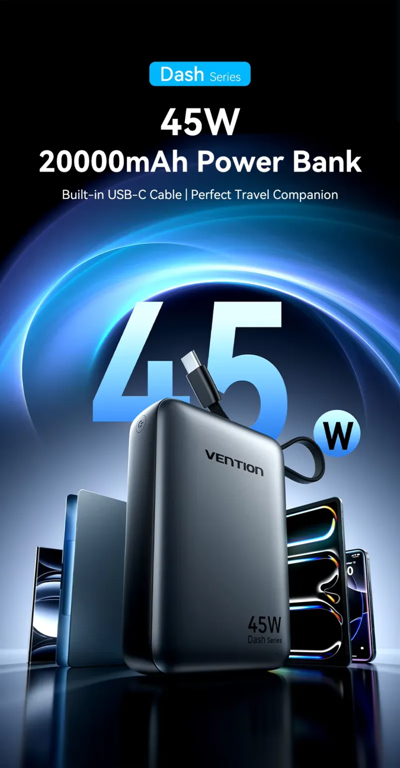벤션 CCC 45W 20000mAh 보조배터리