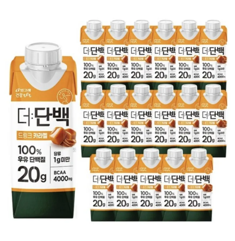 더단백 드링크 카라멜 헬스보충식품, 250ml, 18개