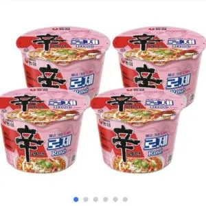 신라면 로제 큰사발면 4개
