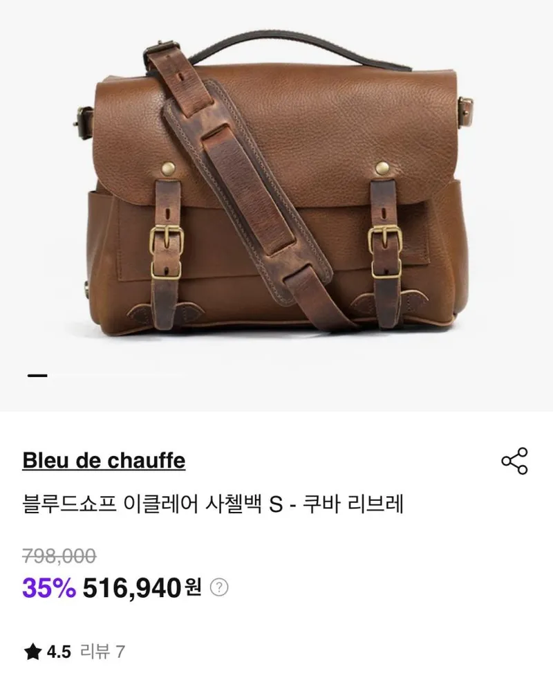 블루드쇼프 사첼백 등 다시 할인! up to 37% + 7% 할인