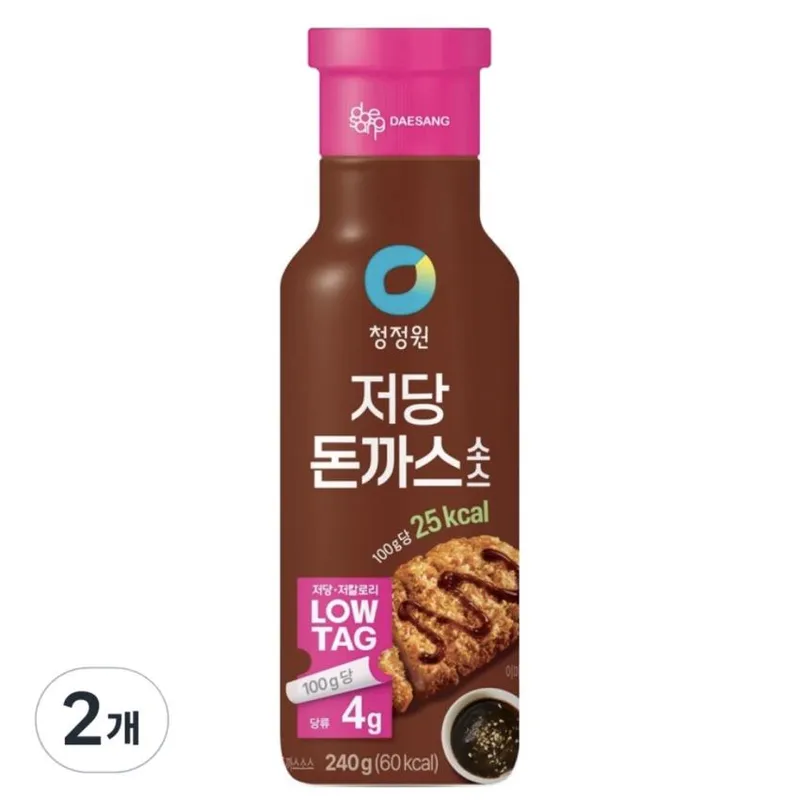 청정원/저당 돈가스 소스 240g 2개