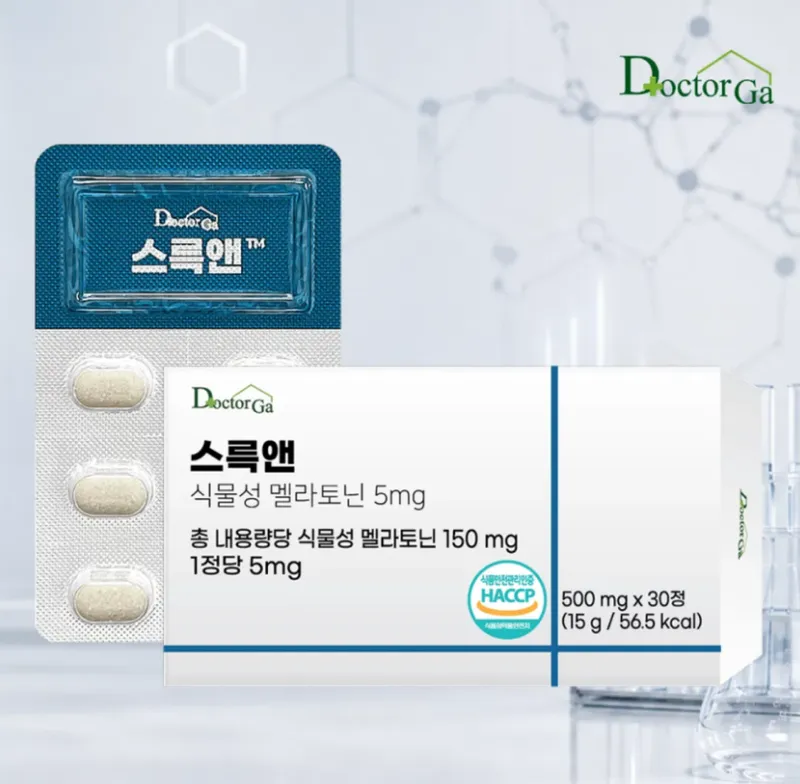 스륵앤 식물성 멜라토닌 5mg 고함량 미국산 HACCP인증 30정, 1개