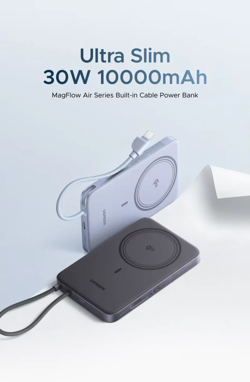 유그린 MagFlow Air 맥세이프 보조배터리 10000mAh