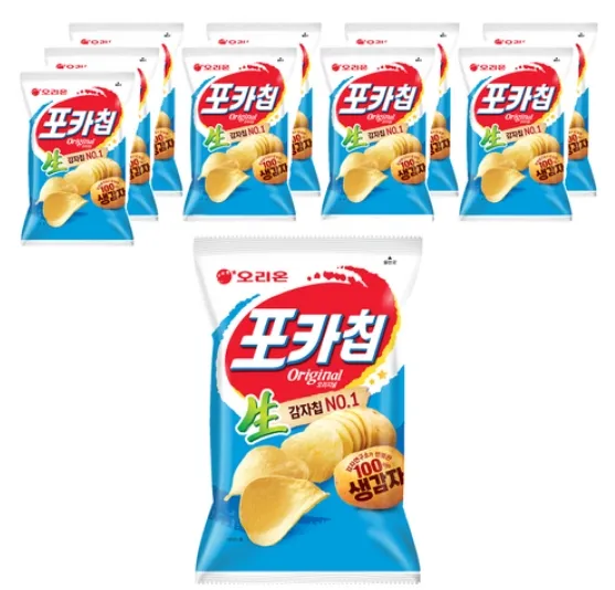 오리온 포카칩 오리지널, 66g, 10개