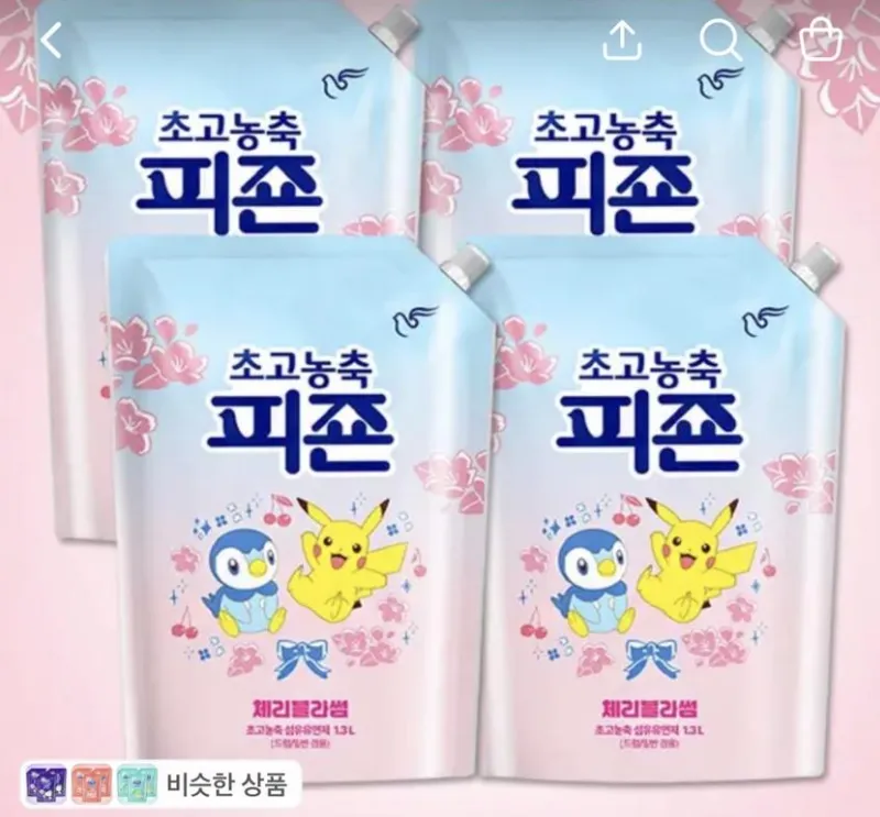 초고농축 피죤 체리블라썸 섬유유연제 1.3L 4개