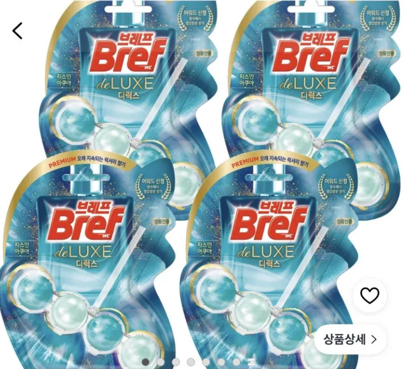 브레프 디럭스 변기세정제 자스민 아쿠아 50g 4개