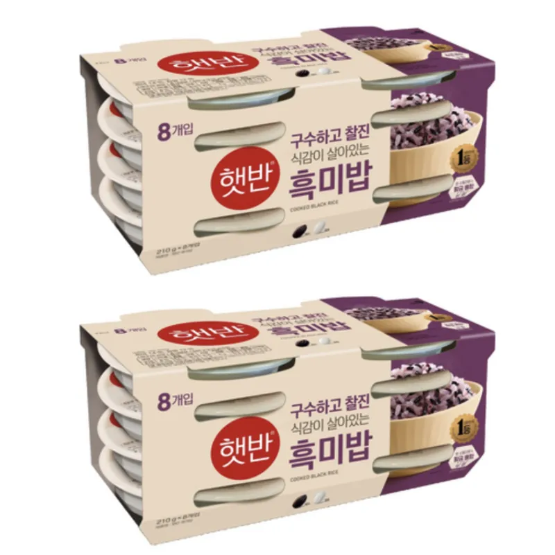 햇반 흑미밥, 210g, 16개