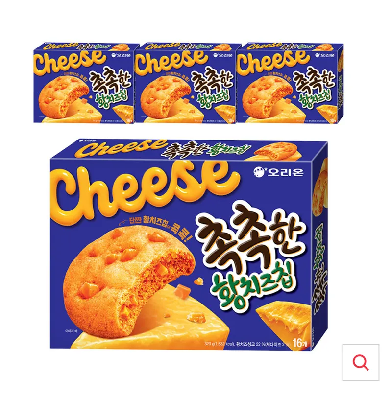 오리온 촉촉한 황치즈칩 16입, 4개