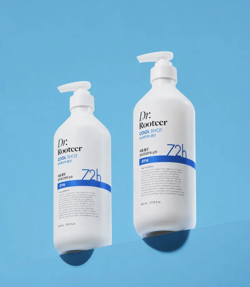 닥터루티어 비듬 쿨샷 탈모증상완화 샴푸 쿨멘솔 800ml 2개