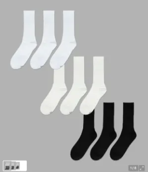추워지니까 긴 양말 필요할때용. 1507 모노 트라우져 삭스 6팩 , 1996 남성용 긴목 롱 골지스쿨삭스 10팩 각각