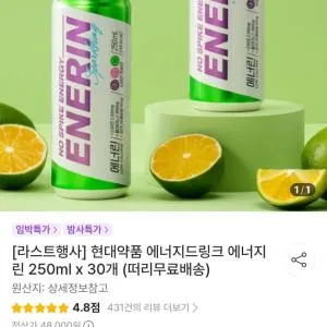 현대약품 에너지드링크 에너지린 250ml x 30개 6,...
