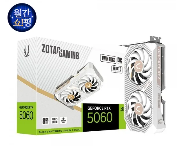 ZOTAC GAMING 지포스 RTX 5060 Twin Edge OC White D7 …