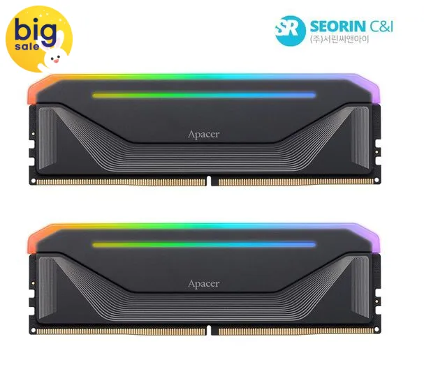서린공식 Apacer DDR5-6000 CL38 NOX RGB BLACK 패키지 (32…